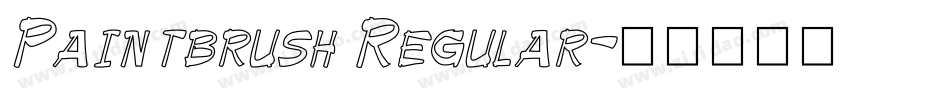 Paintbrush Regular字体转换